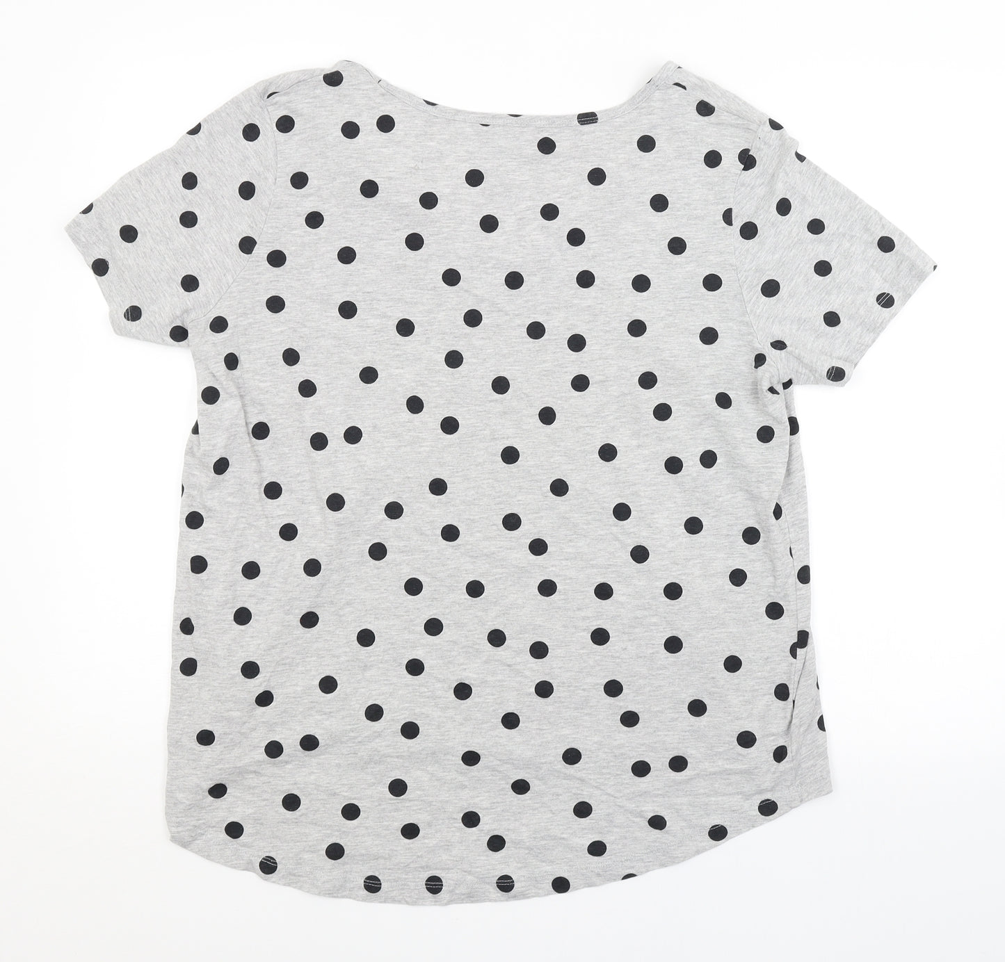 Nutmeg Womens Grey Polka Dot  Basic T-Shirt Size 20