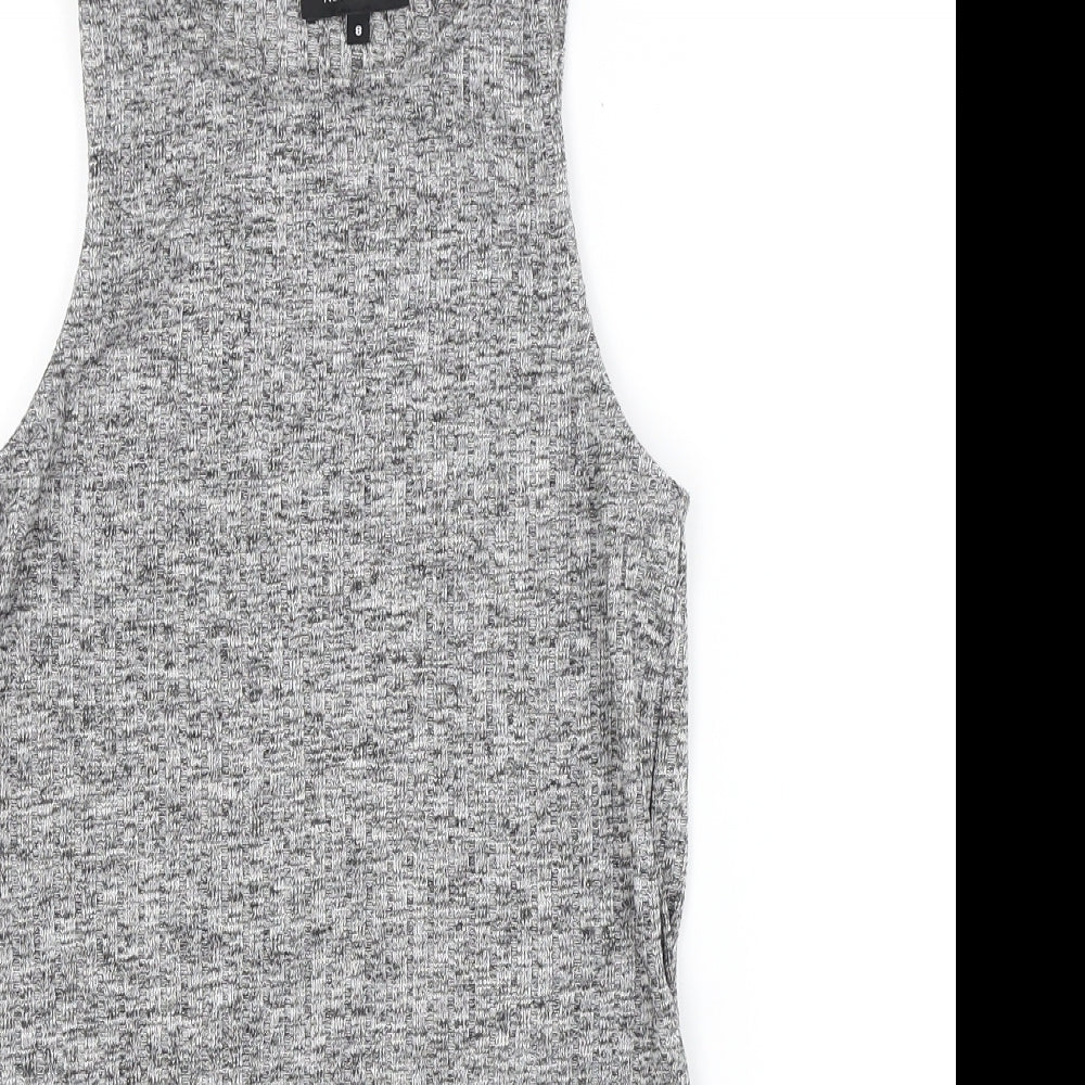 New Look Womens Grey   Basic Tank Size 8