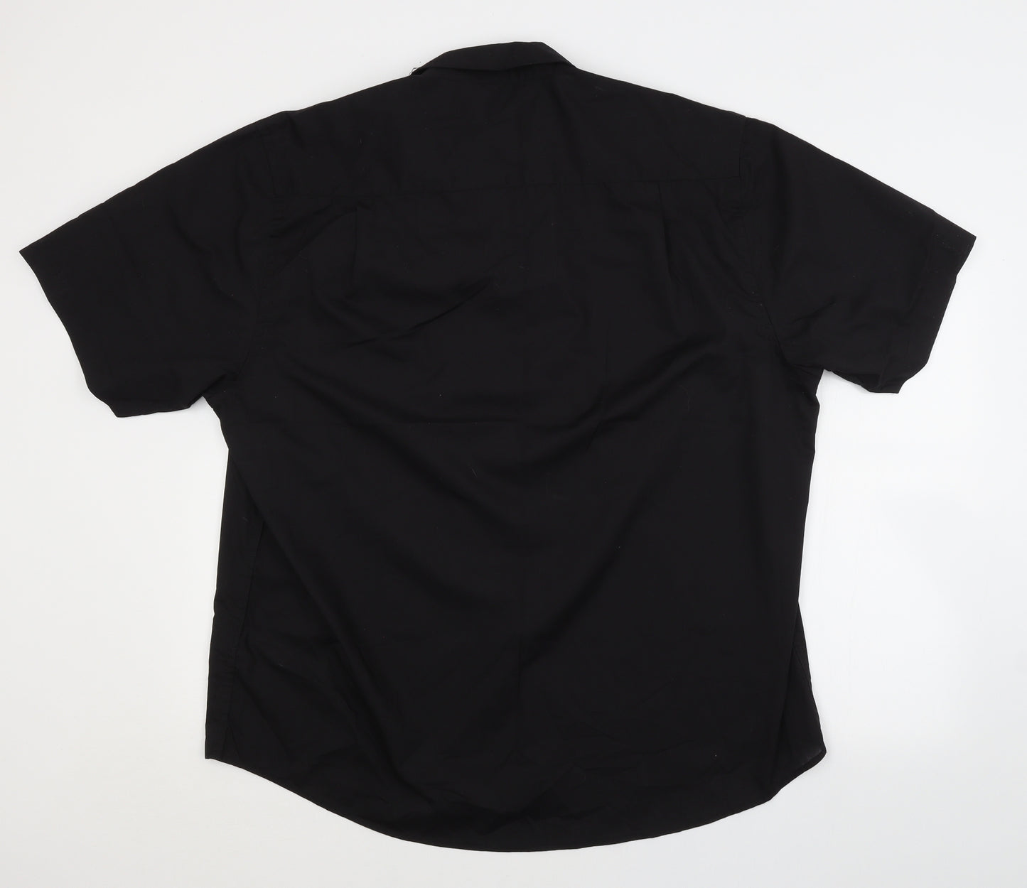 Pierre Cardin Mens Black    Button-Up Size 4XL