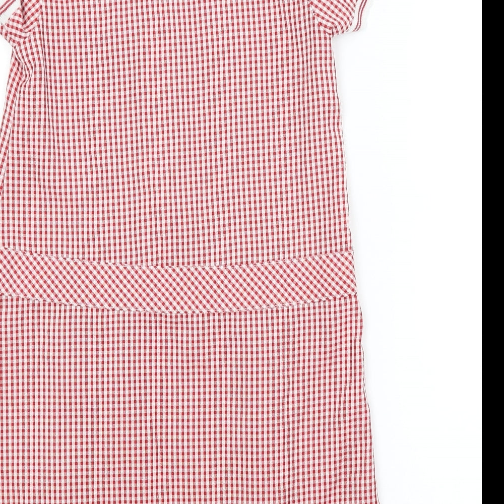 F&F Girls Red Check  A-Line  Size 5-6 Years
