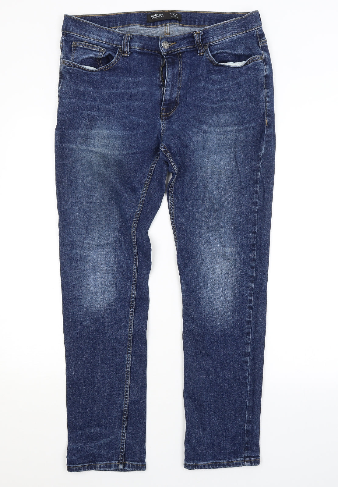 Burton Mens Blue   Straight Jeans Size 34 in L30 in