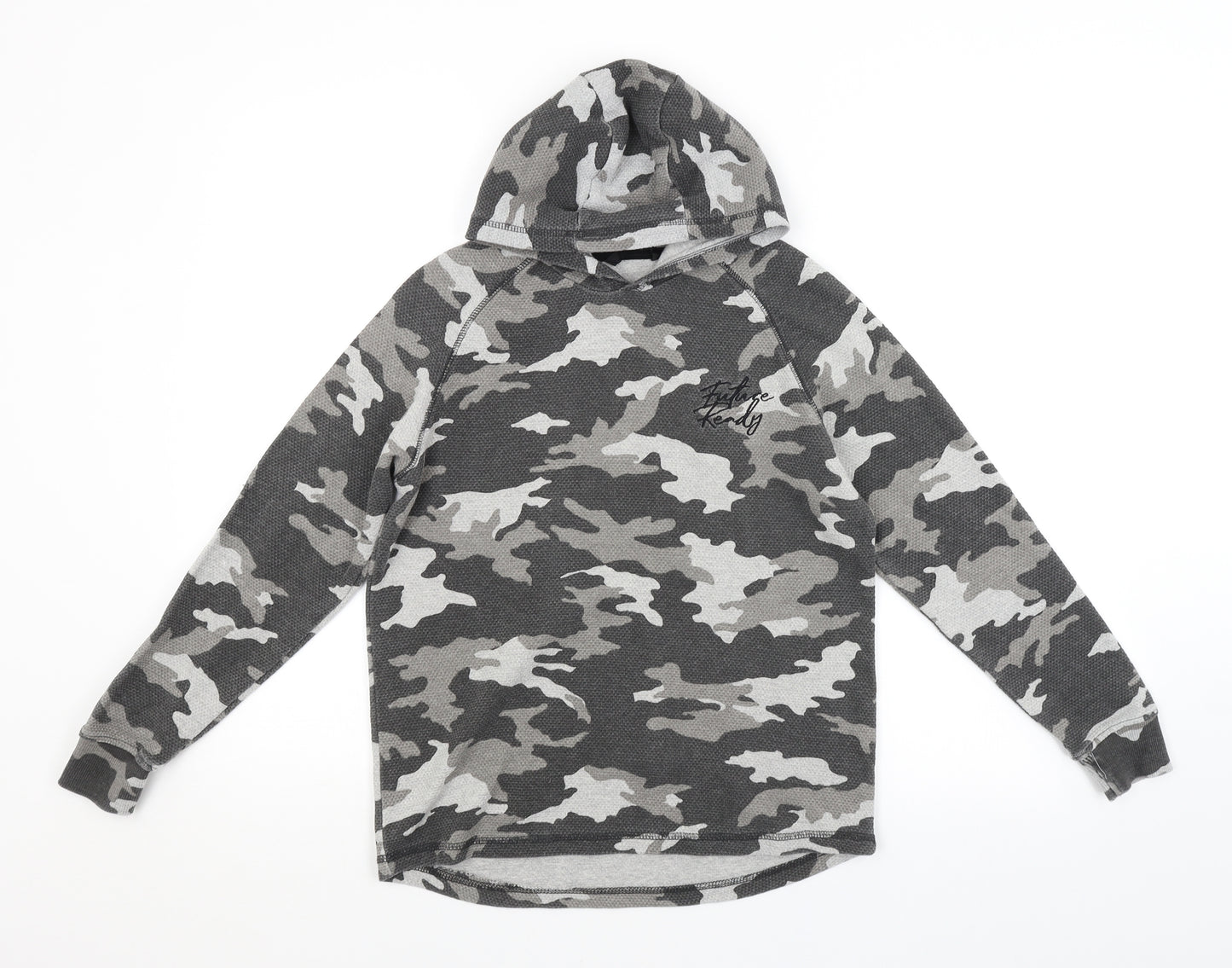 George Boys Grey Camouflage  Pullover Hoodie Size 11-12 Years