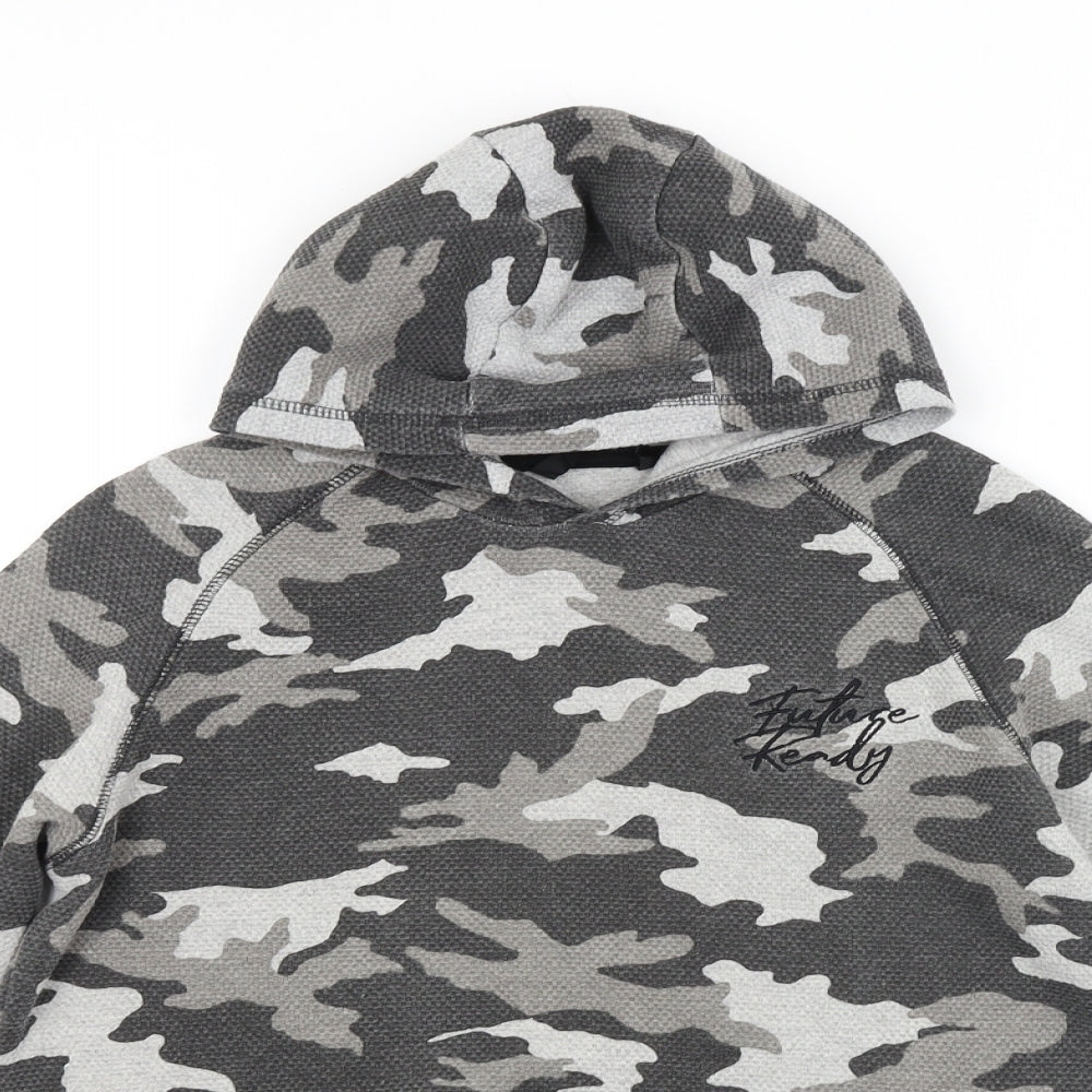 George Boys Grey Camouflage  Pullover Hoodie Size 11-12 Years