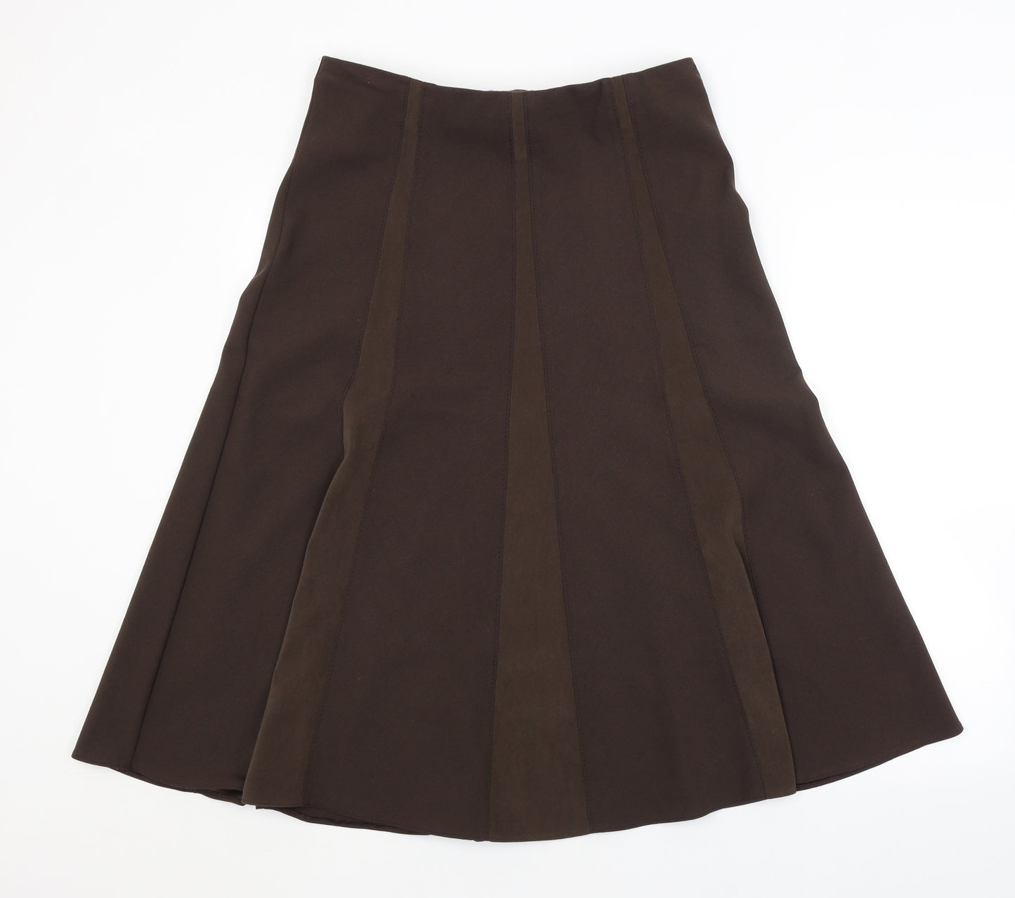 M&S Womens Brown   A-Line Skirt Size 12