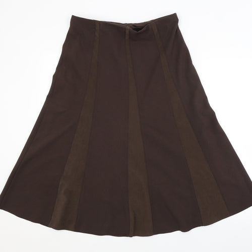 M&S Womens Brown   A-Line Skirt Size 12