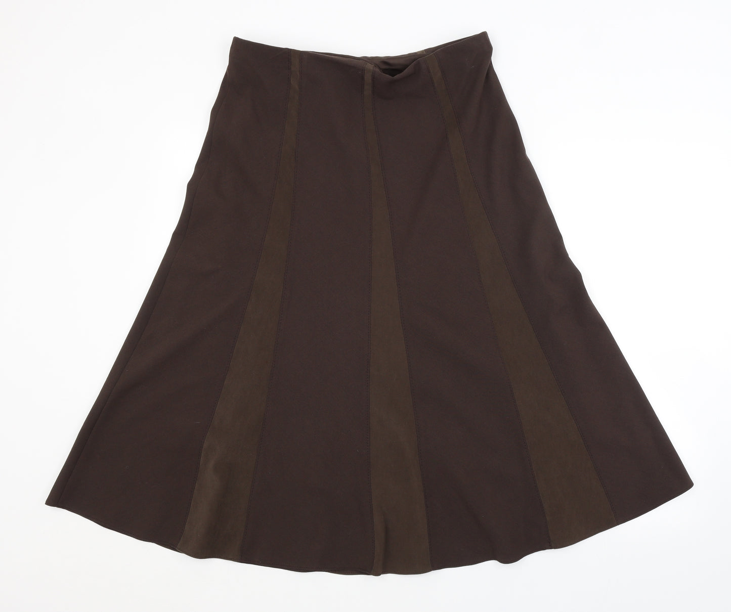 M&S Womens Brown   A-Line Skirt Size 12