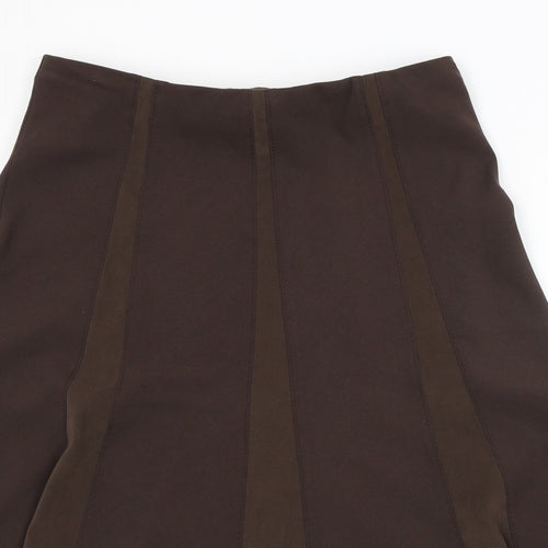 M&S Womens Brown   A-Line Skirt Size 12