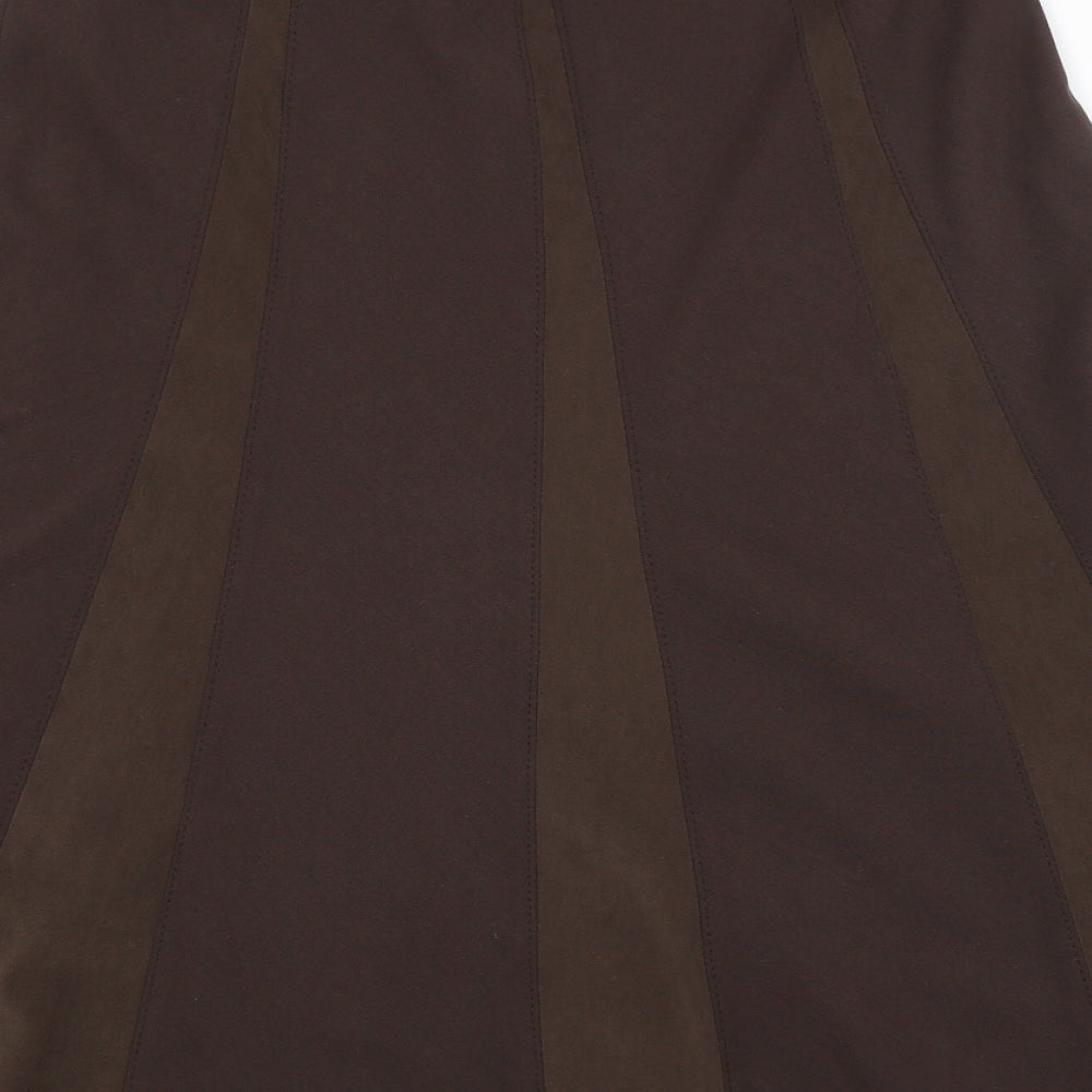 M&S Womens Brown   A-Line Skirt Size 12