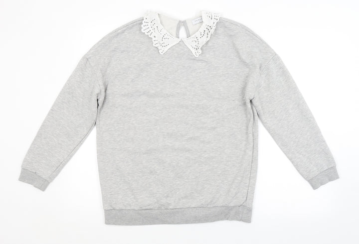 Papaya Womens Grey Pullover Sweatshirt Size 10