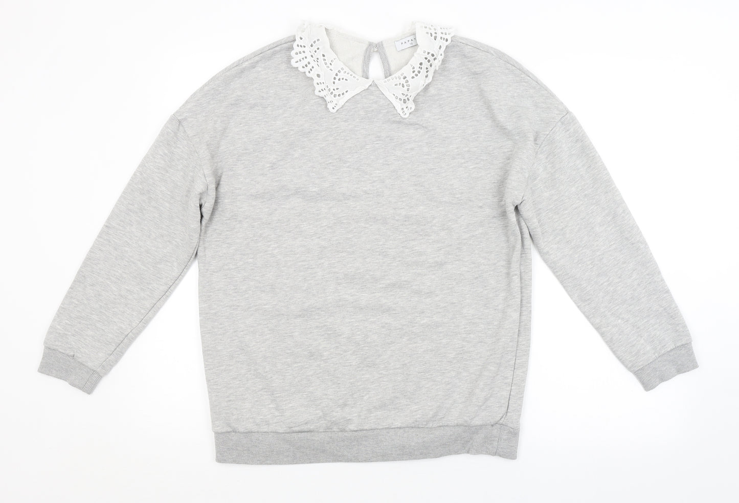 Papaya Womens Grey   Pullover Sweatshirt Size 10