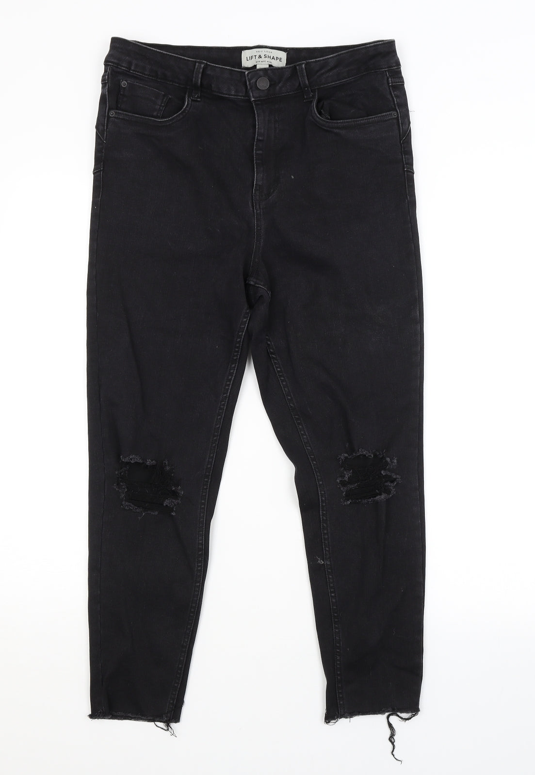 New Look Womens Black   Cropped Jeans Size 14 L24 in