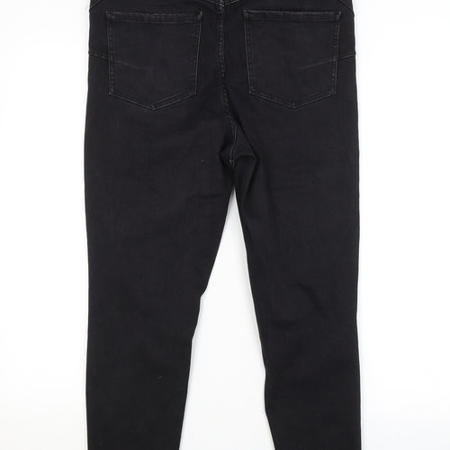 New Look Womens Black   Cropped Jeans Size 14 L24 in