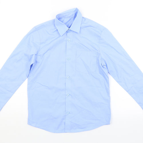 George Boys Blue   Basic Button-Up Size 8-9 Years