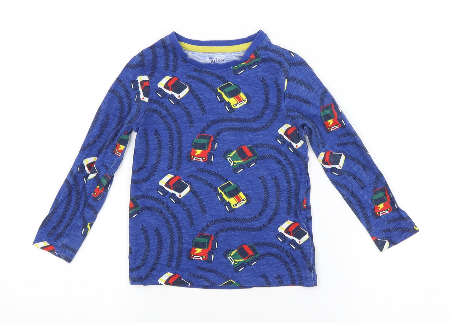 TU Baby Blue Geometric  Basic T-Shirt Size 18-24 Months