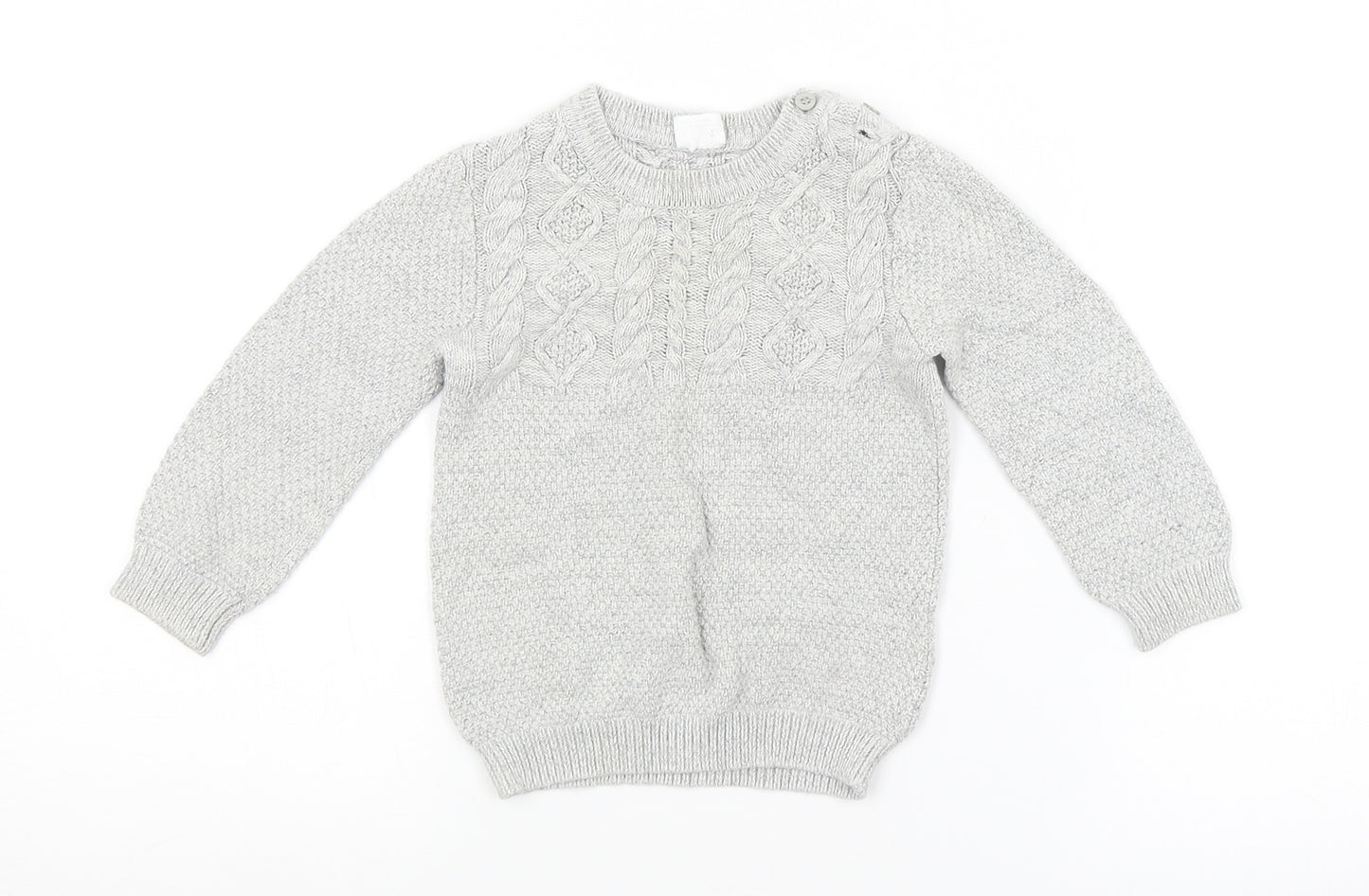 F&F Baby Grey Argyle/Diamond  Pullover Jumper Size 9-12 Months
