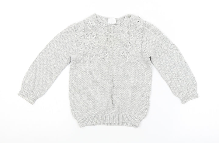 F&F Baby Grey Argyle/Diamond  Pullover Jumper Size 9-12 Months