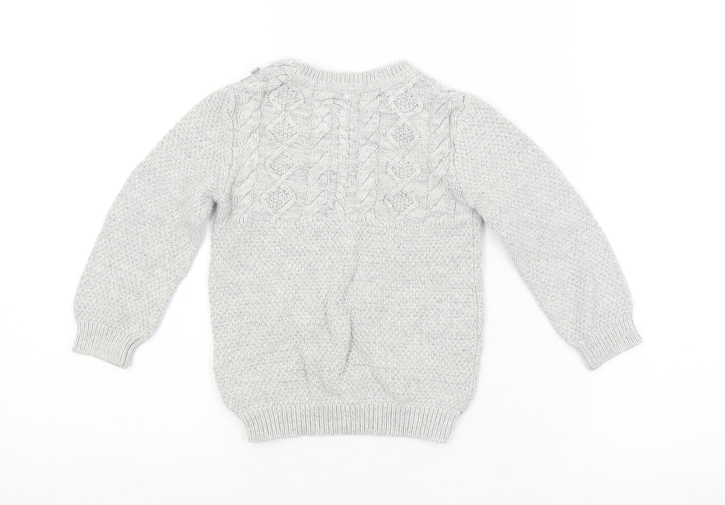 F&F Baby Grey Argyle/Diamond  Pullover Jumper Size 9-12 Months