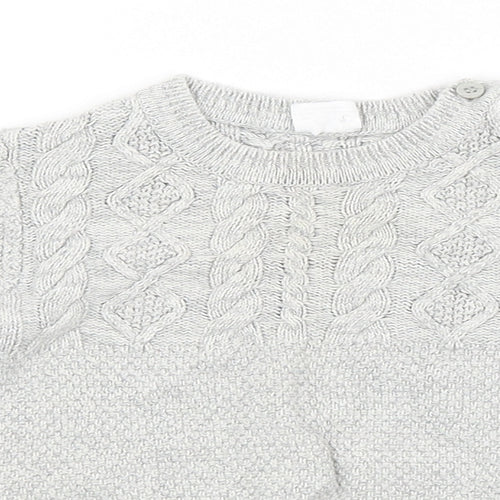 F&F Baby Grey Argyle/Diamond  Pullover Jumper Size 9-12 Months