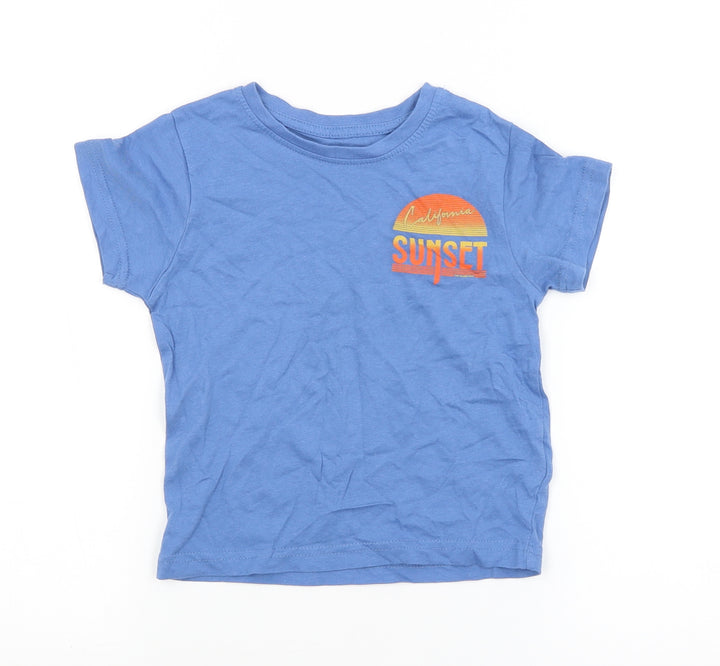 Primark Boys Blue Basic T-Shirt Size 2-3 Years