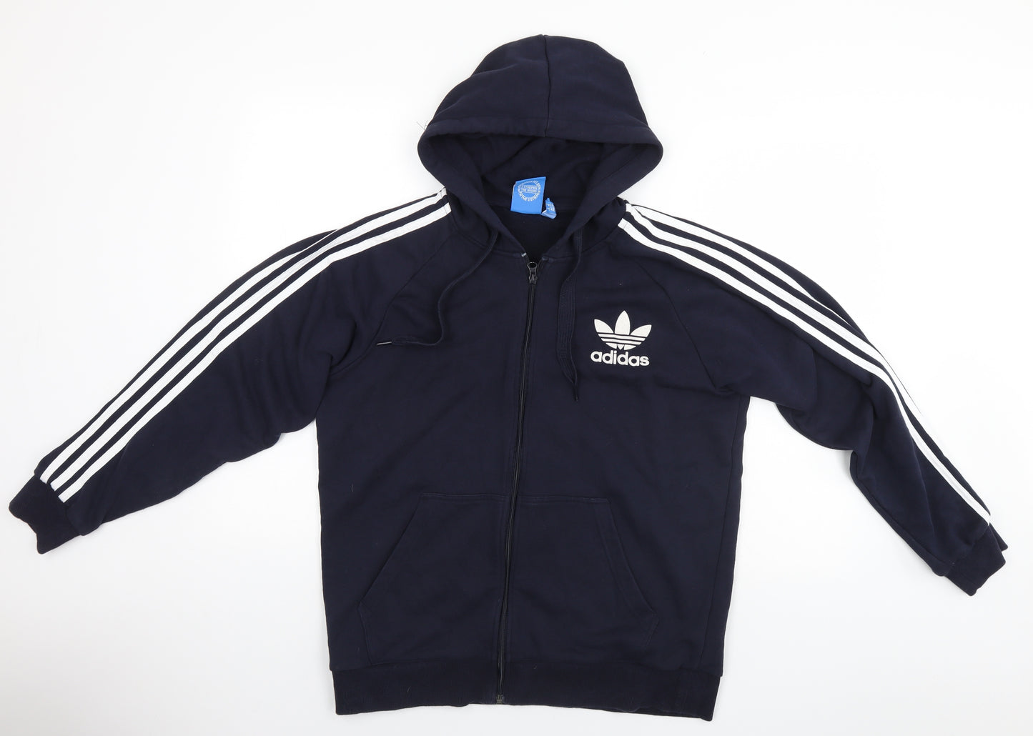 adidas Mens Blue   Full Zip Hoodie Size L