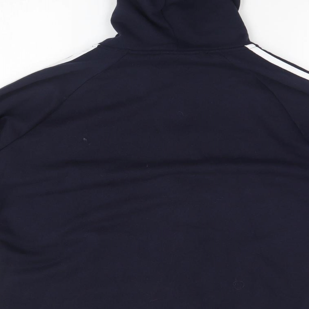 adidas Mens Blue   Full Zip Hoodie Size L