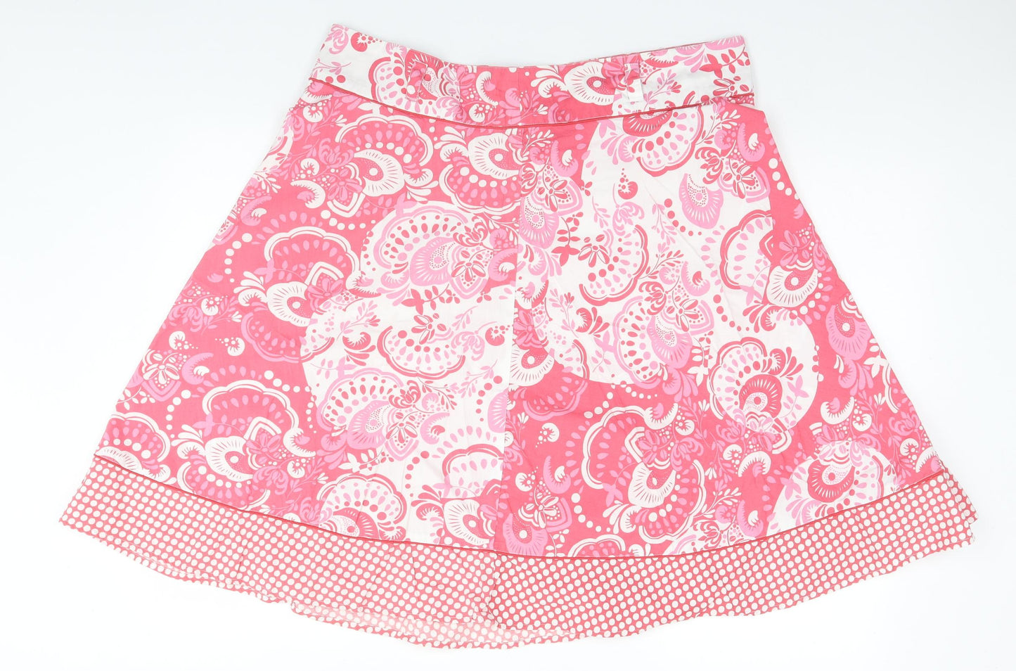 New Look Womens Pink Floral  A-Line Skirt Size 16