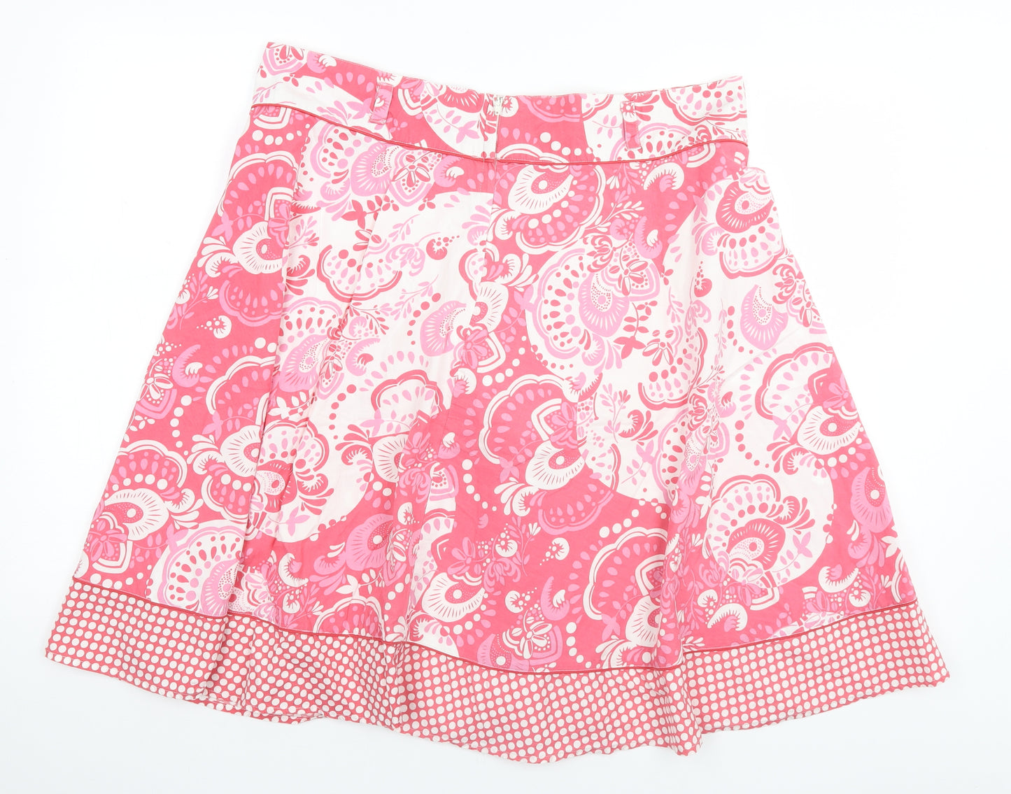 New Look Womens Pink Floral  A-Line Skirt Size 16