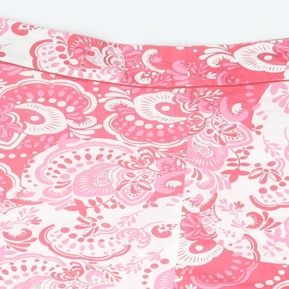 New Look Womens Pink Floral  A-Line Skirt Size 16