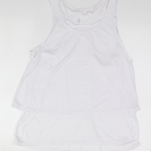Active Womens White   Basic Tank Size 16