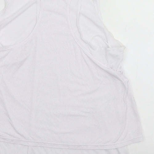 Active Womens White   Basic Tank Size 16