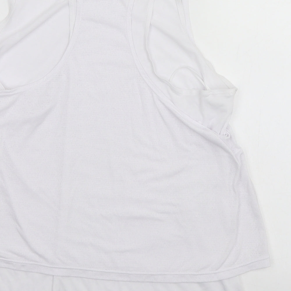 Active Womens White   Basic Tank Size 16