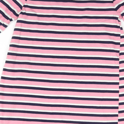 F&F Girls Pink Striped  Basic T-Shirt Size 8-9 Years