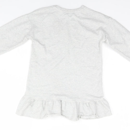 George Girls Grey   Pullover Jumper Size 9-10 Years  - Hearts