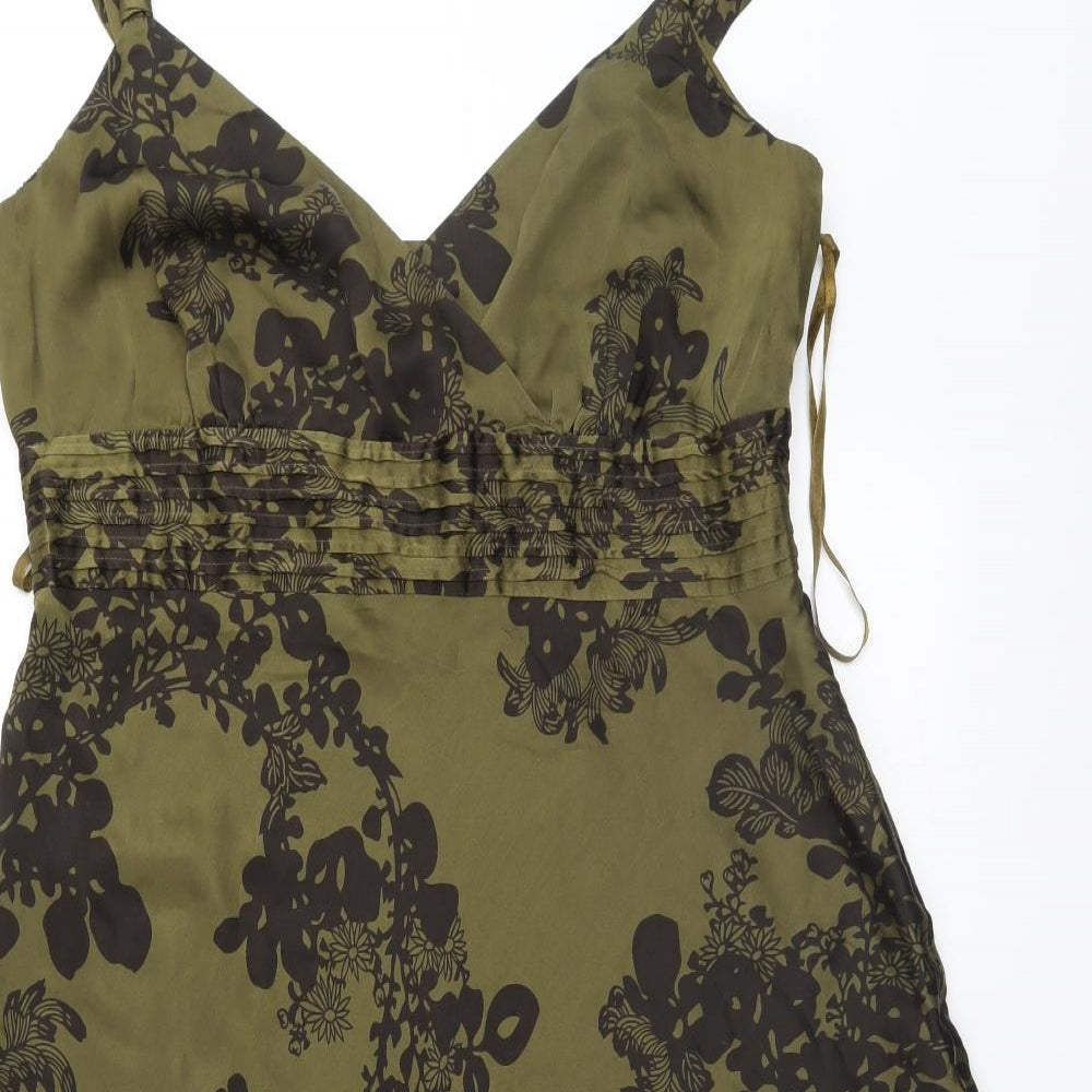 Monsoon Womens Brown Floral  A-Line  Size 16
