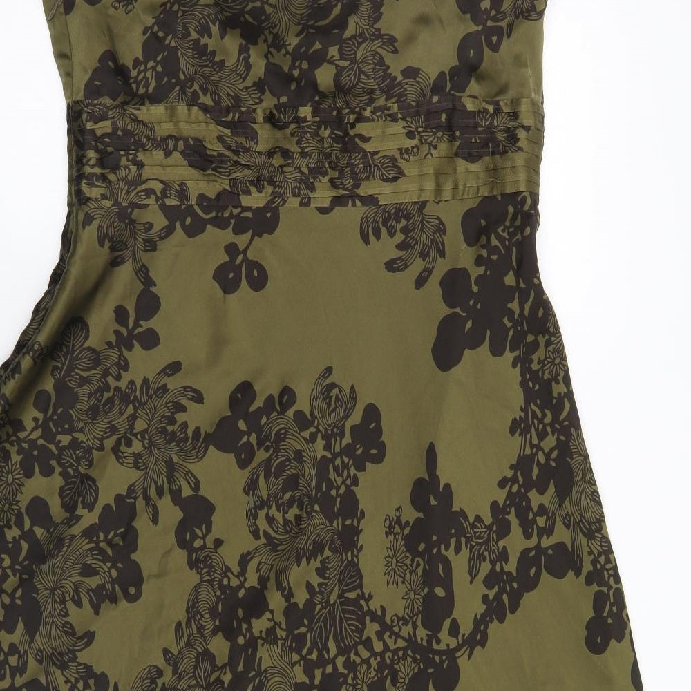 Monsoon Womens Brown Floral  A-Line  Size 16
