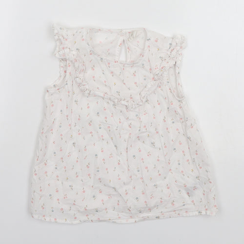 H&M Girls White Floral  A-Line  Size 2-3 Years