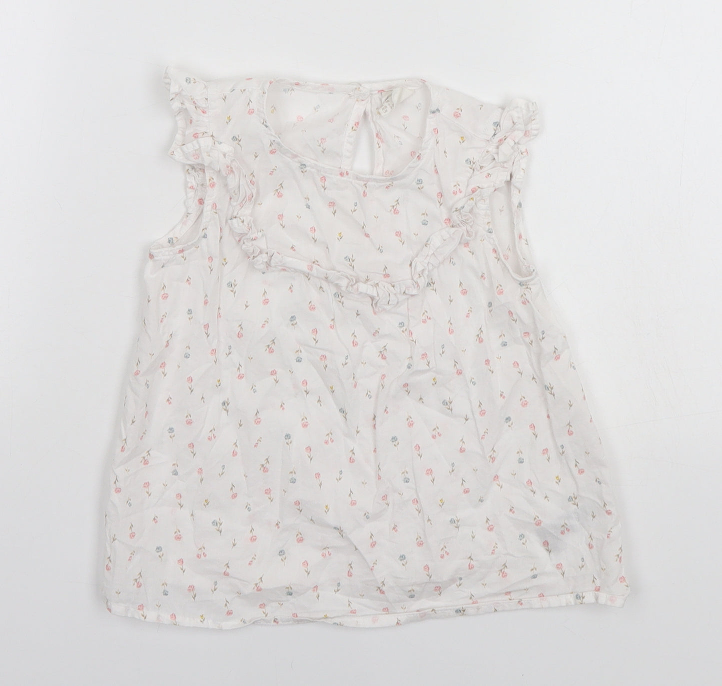 H&M Girls White Floral  A-Line  Size 2-3 Years