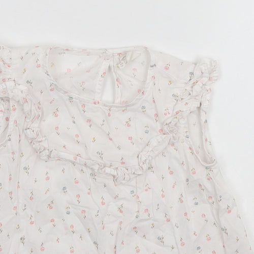 H&M Girls White Floral  A-Line  Size 2-3 Years