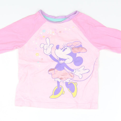 Disney Girls Pink   Basic T-Shirt Size 2 Years  - Mini Mouse