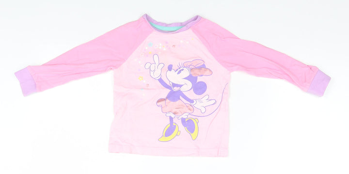 Disney Girls Pink Basic T-Shirt Size 2 Years - Mini Mouse