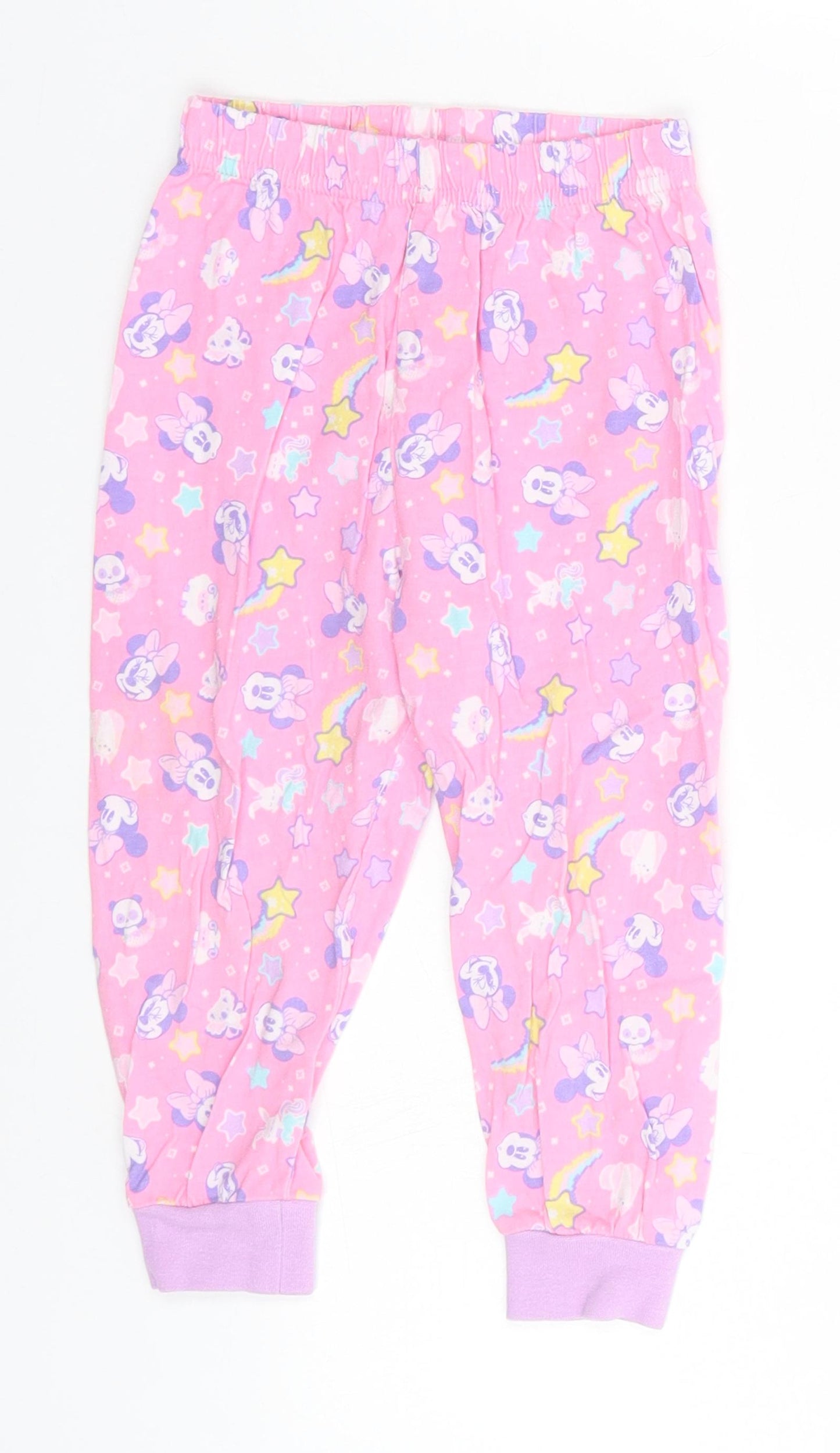 Disney Girls Pink Geometric   Pyjama Pants Size 2 Years  - Mini Mouse