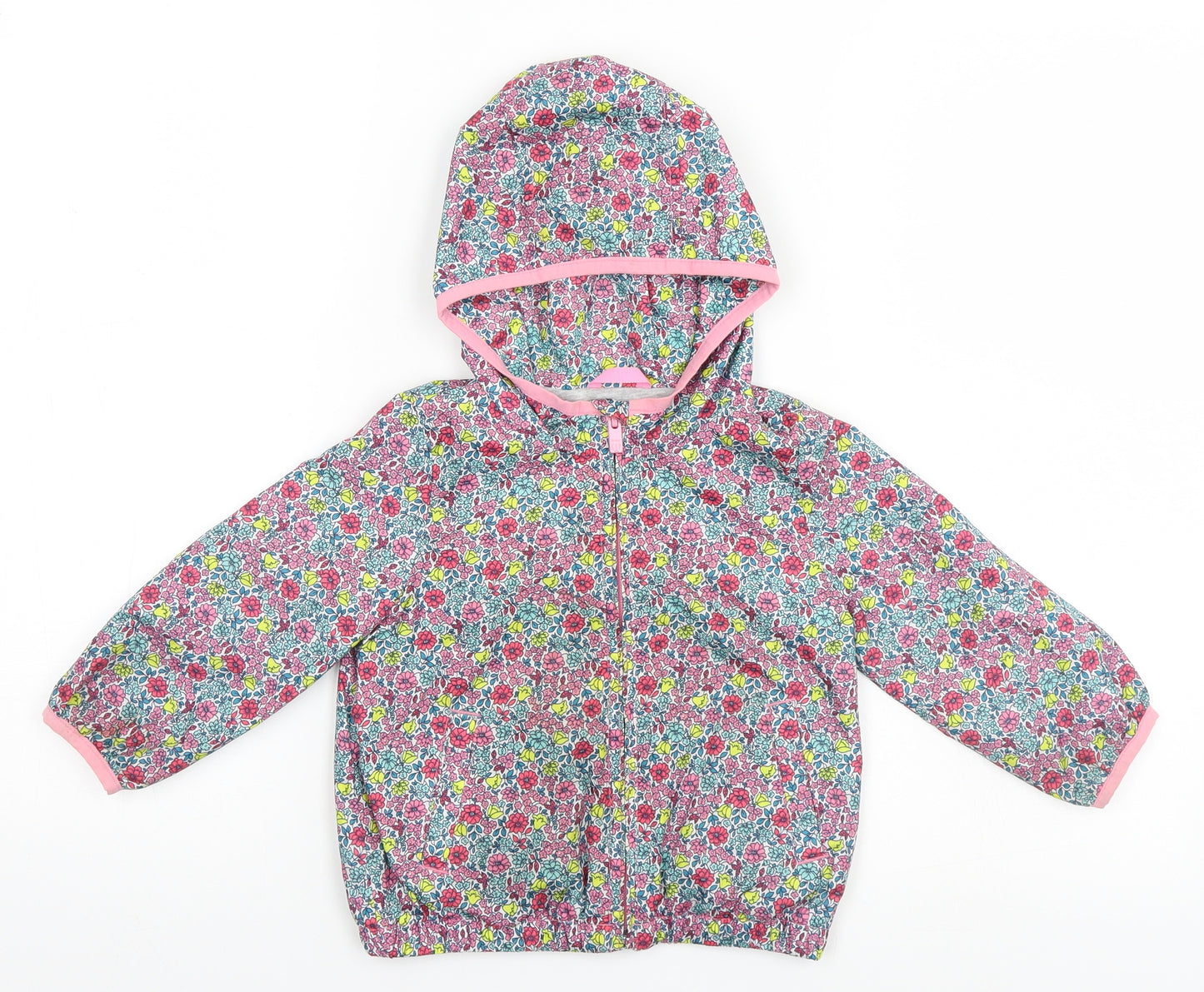 Gap Girls Multicoloured Floral  Rain Coat Coat Size 2 Years
