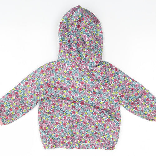 Gap Girls Multicoloured Floral  Rain Coat Coat Size 2 Years