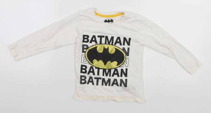 Batman Boys White   Basic T-Shirt Size 2 Years  - Batman