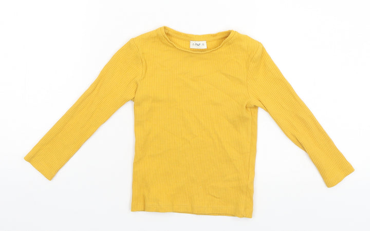 F&F Girls Orange Striped  Pullover Jumper Size 2-3 Years