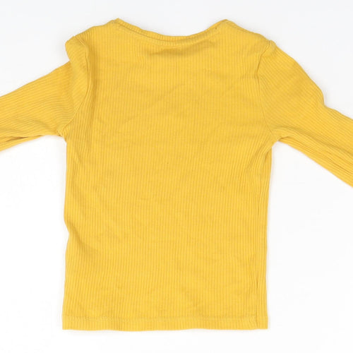 F&F Girls Orange Striped  Pullover Jumper Size 2-3 Years