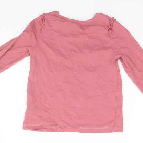 NEXT Girls Pink   Basic T-Shirt Size 2-3 Years  - Best Friends, Forever. Bunnies