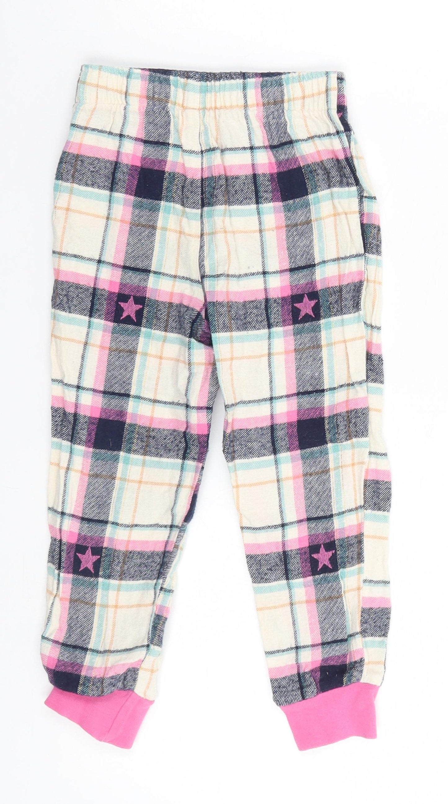 Nutmeg Girls Blue Plaid   Pyjama Pants Size 2-3 Years