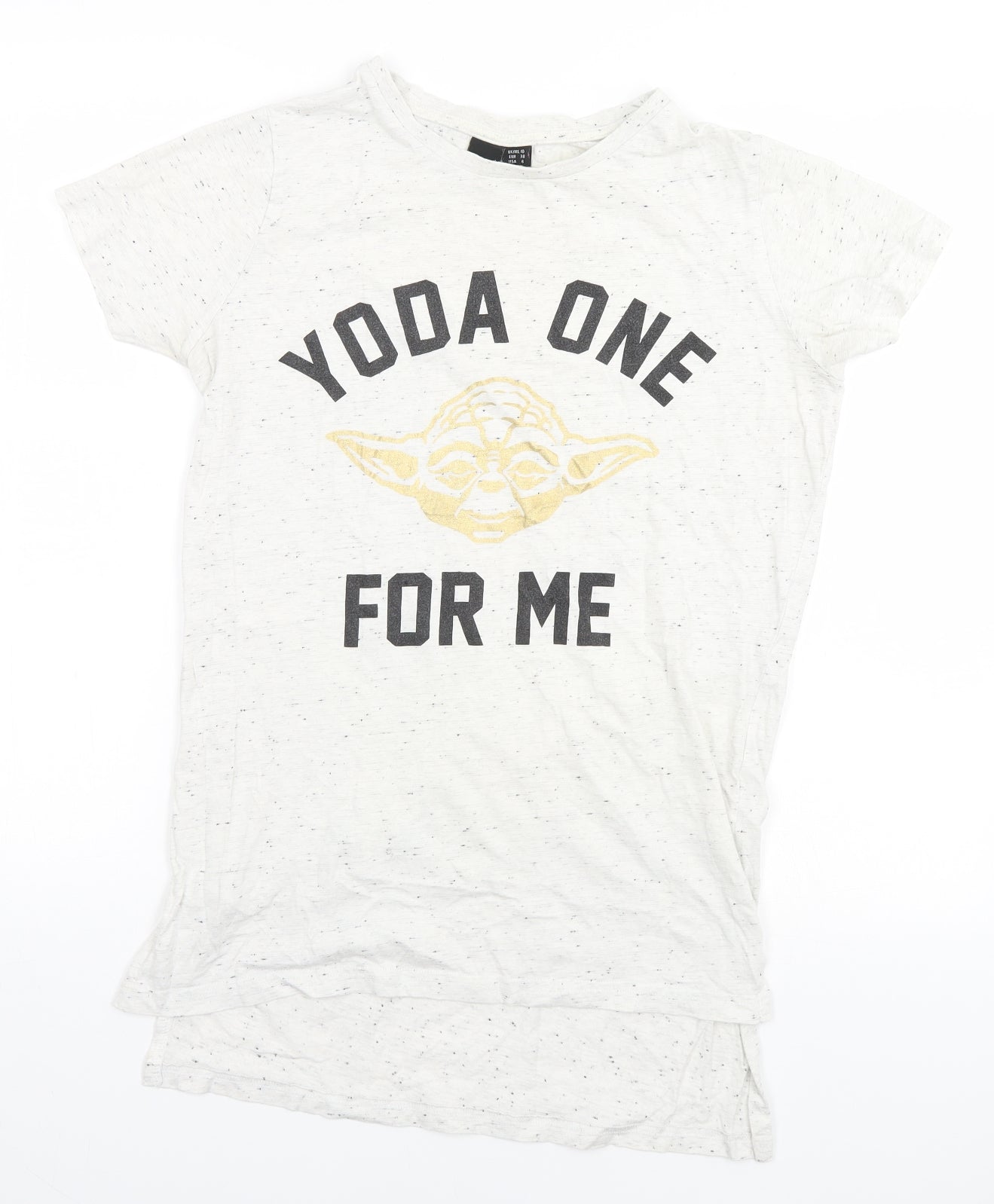 Star Wars Womens White   Basic T-Shirt Size 10  - Yoda One for Me