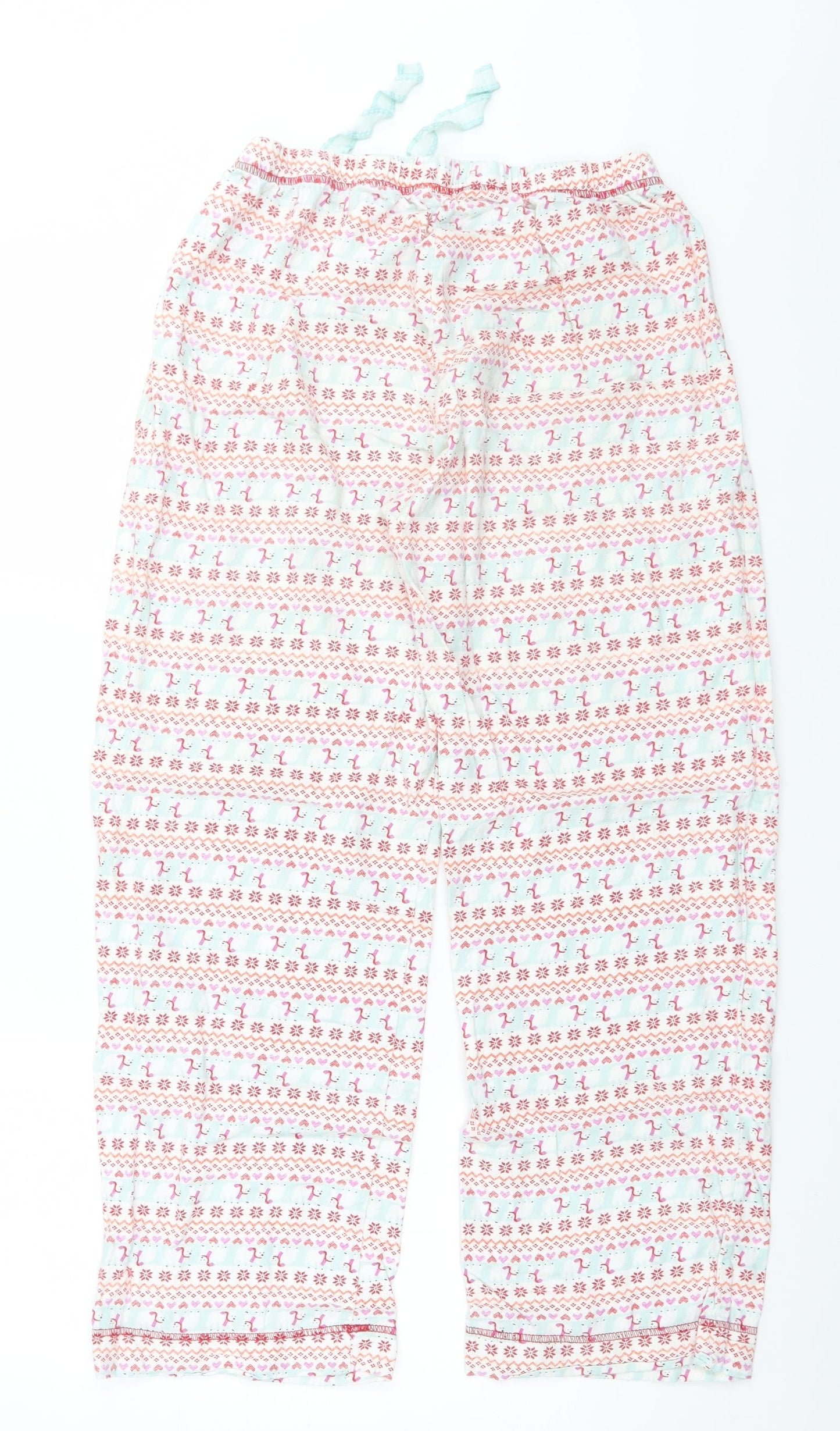 TU Womens White Geometric   Pyjama Pants Size 12  - Chirstmas